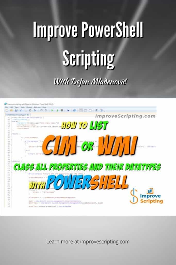 How To List CIM Or WMI Class All Properties And Their Datatypes With PowerShell
