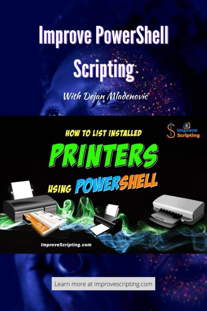 How To List Installed Printers Using PowerShell Pinterest