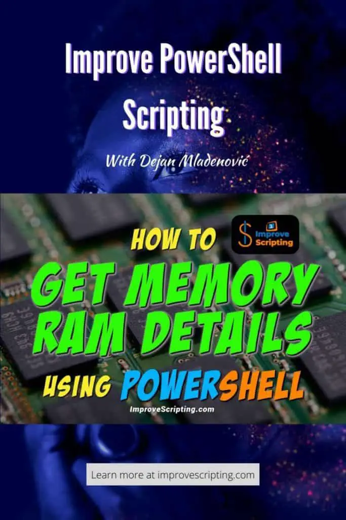 How To Get Memory RAM Details Using PowerShell Pinterest