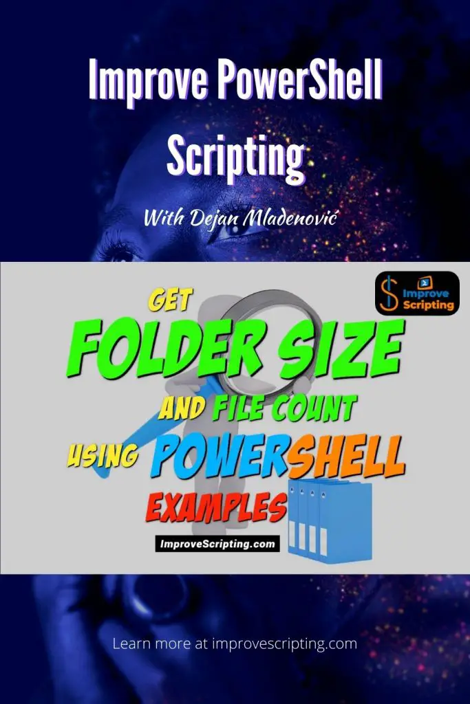 Get Folder Size And File Count Using PowerShell Examples Pinterest